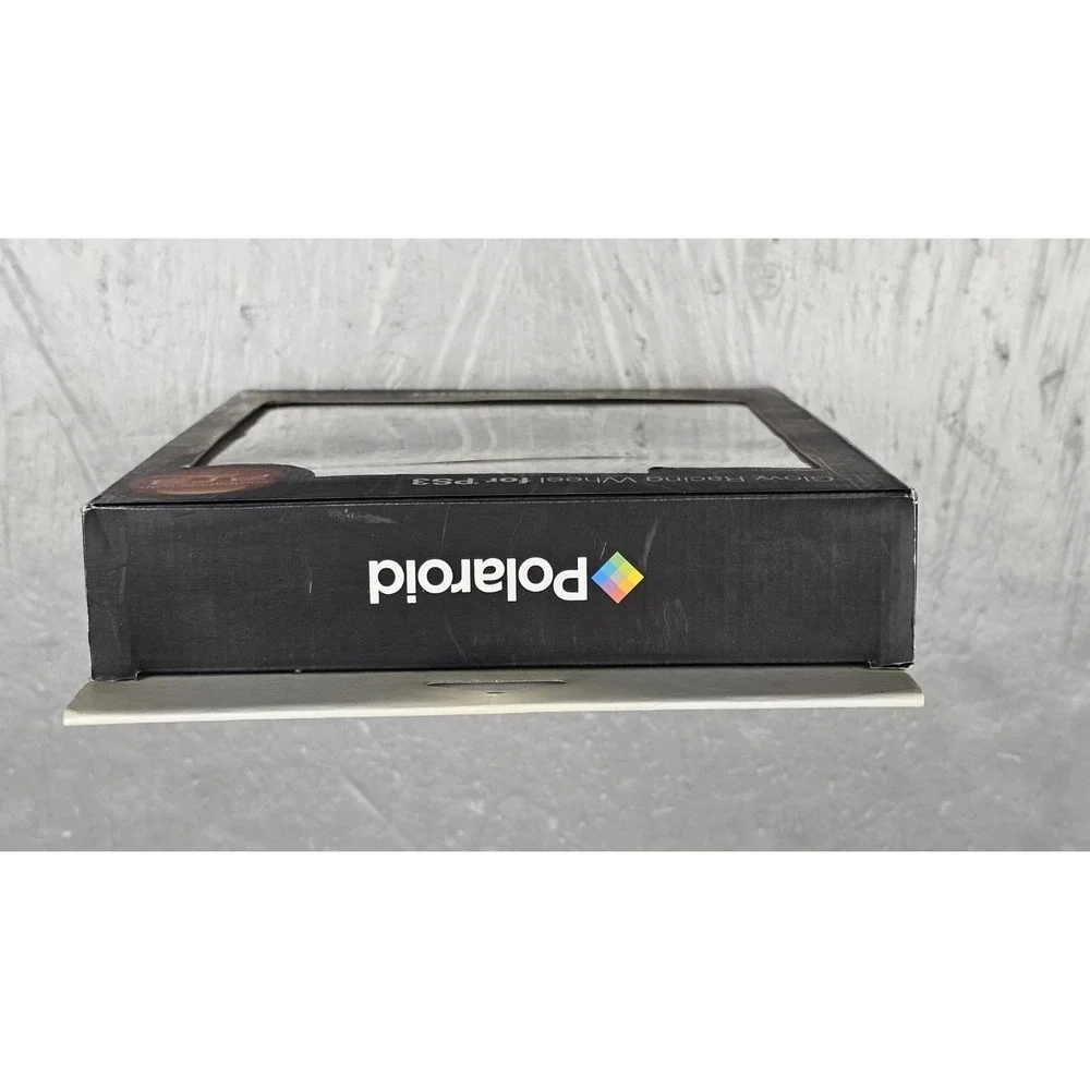 Polaroid PS3 Glow Racing Wheel with black LED Lights Driving Video‎ Games NOB